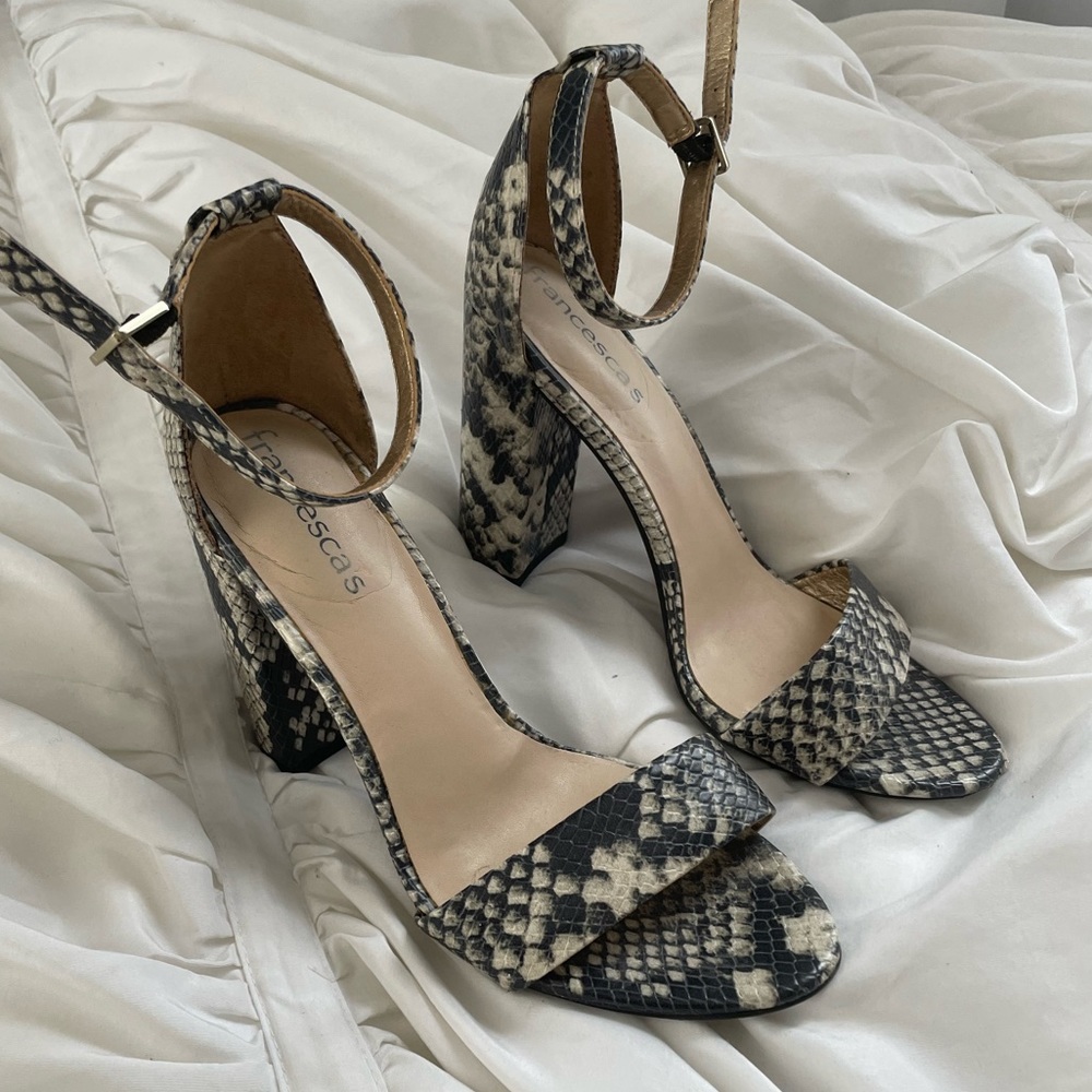 Snakeskin Francesca’s Heels